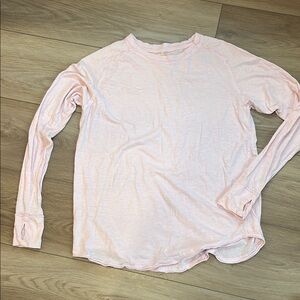 We The Free Pink Oversized long sleeve shirt